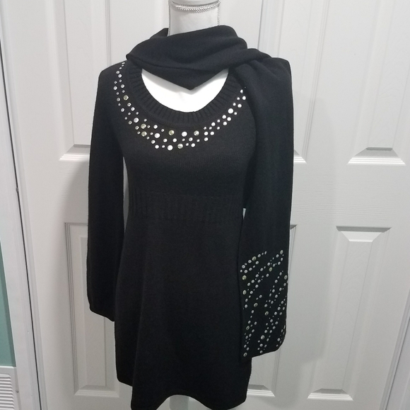 studded sweater dress
